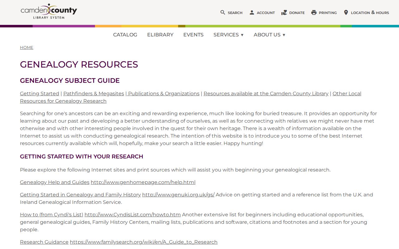 Pennsauken city directory research at Camden County Library genealogy resources