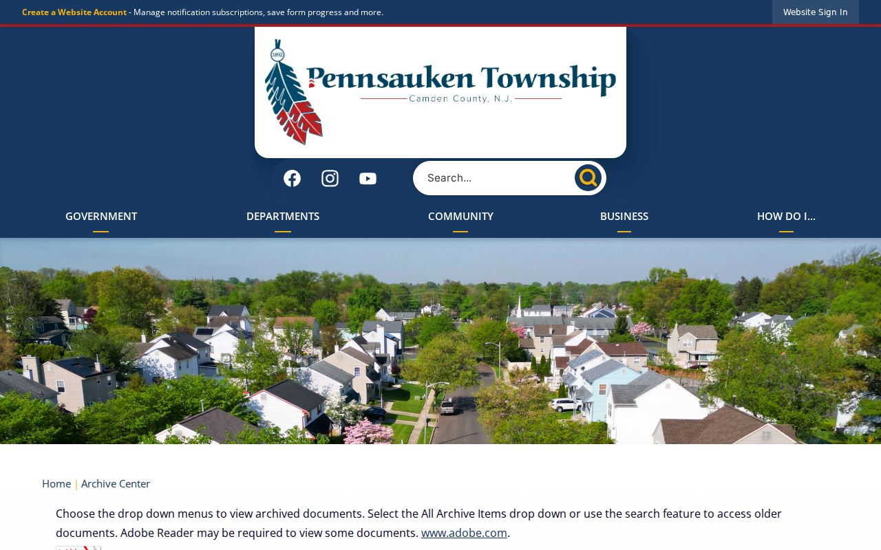 Pennsauken street directory municipal archive search fields